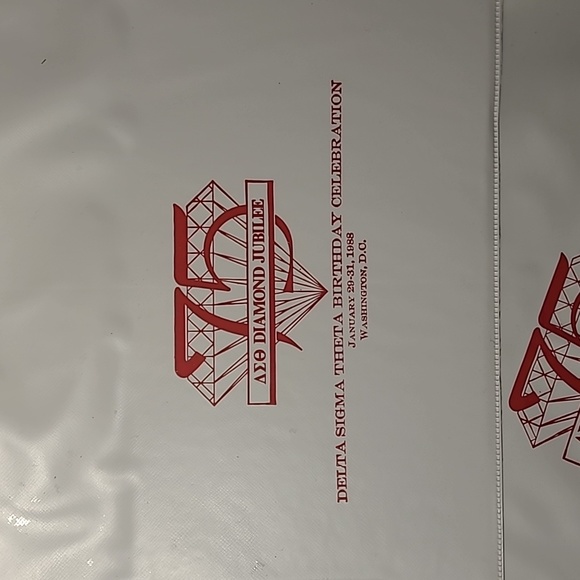 VINTAGE DELTA SIGMA THETA 75TH DIAMOND JUBILEE FOLIO PAPER HOLDER BAG - Picture 2 of 4